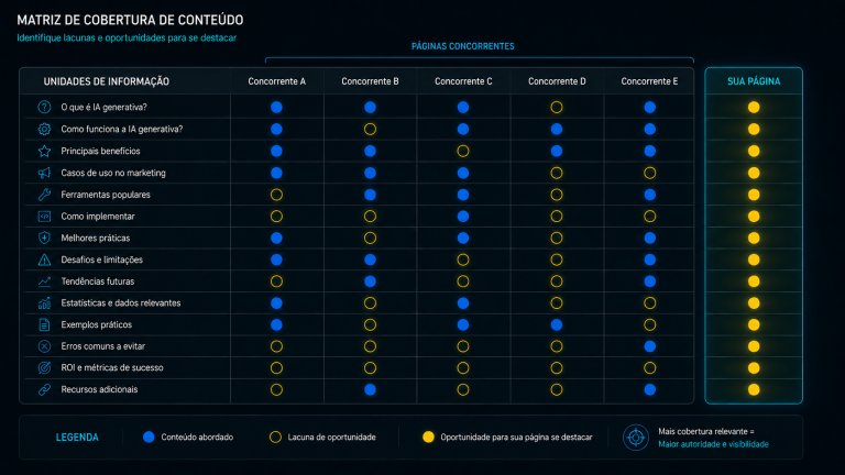 Information gain na prática para conteúdo citável por IA